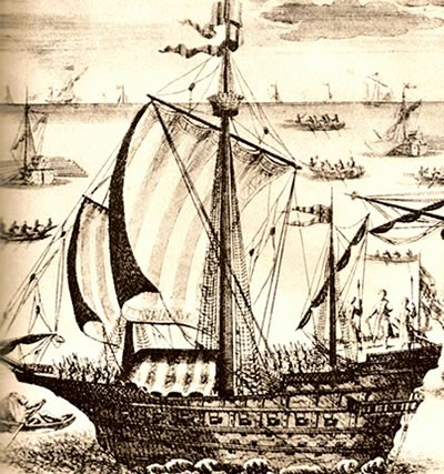 Joonistus Peeter Esimese laevastikust
